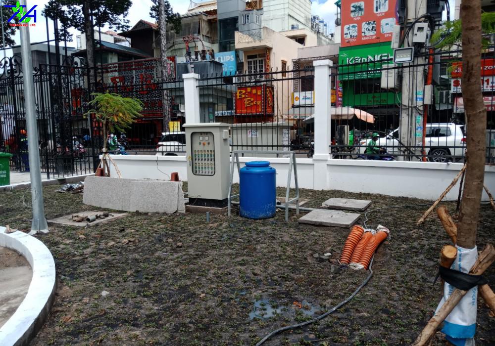 Hệ thống xử lý nước thải sinh hoạt 20M3 trường Đại Học Sài Gòn số 4 Nguyễn Trãi Q5, Tp HCM